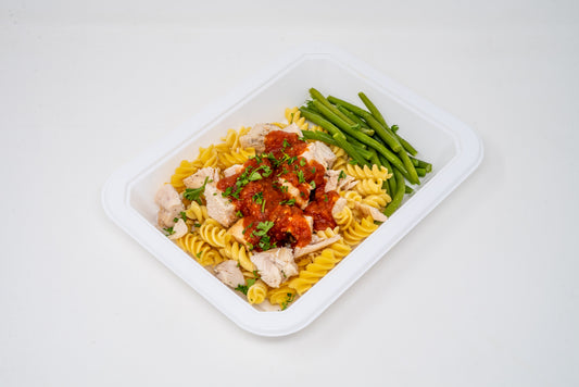 Chicken Pasta Marinara with Green Beans